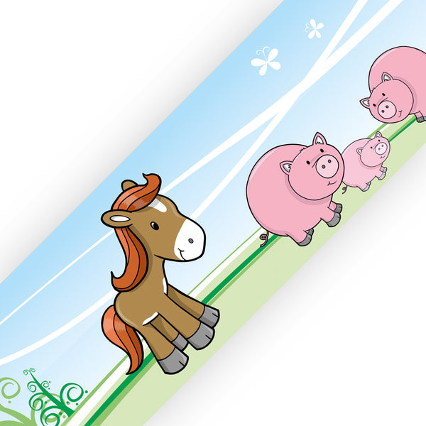 Cute Farm Animals - wall border