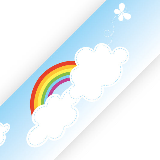 Rainbow Clouds (Stitched Style) - wall border