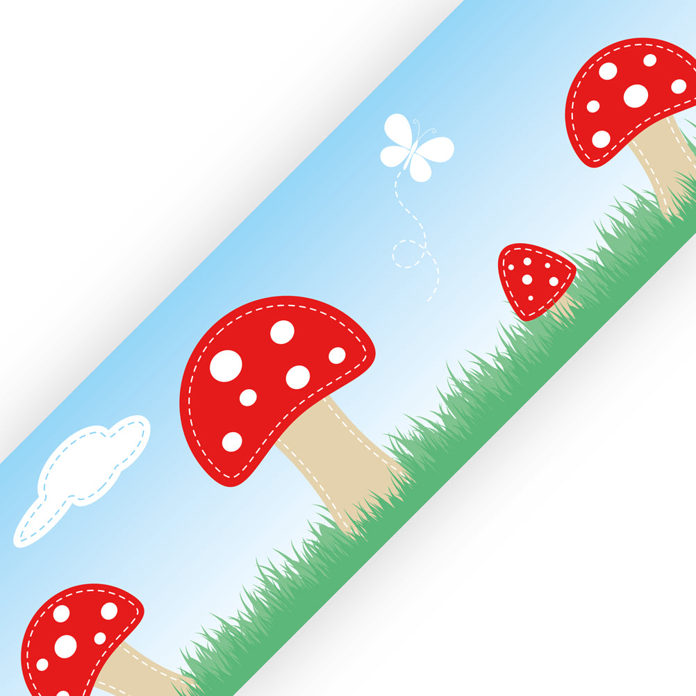 Toadstools Needlework - Easy DIY kids' bedroom wall decor โ SuperDuperDecor