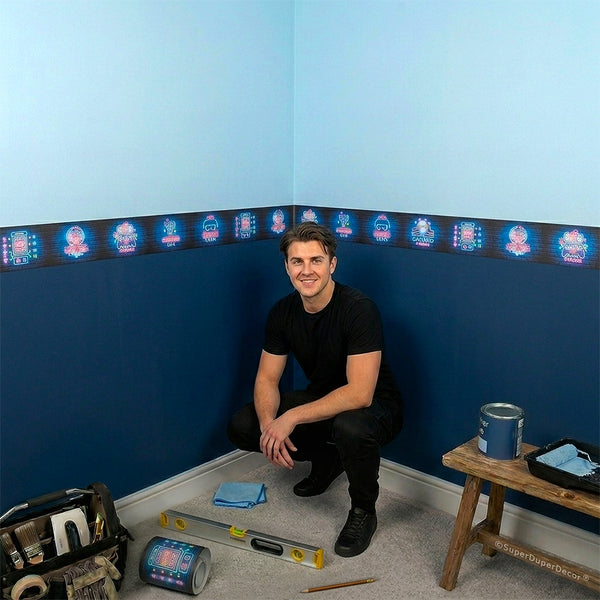 Video Gamer (Neon Style) - wall border