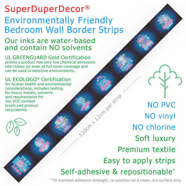 Video Gamer (Neon Style) - wall border
