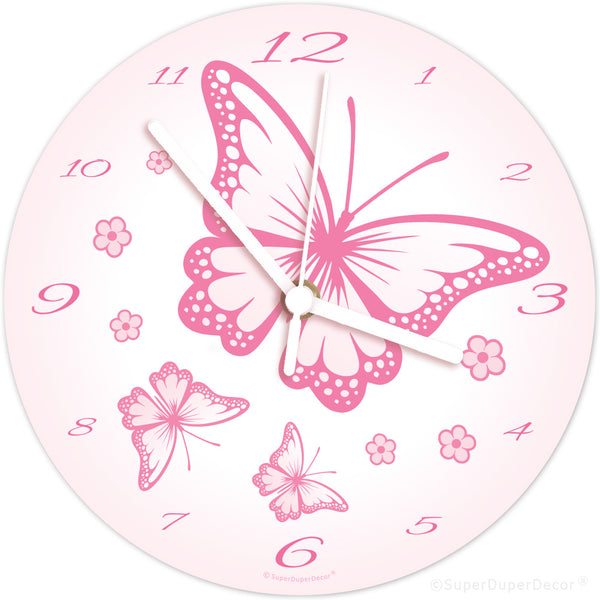 Chasing Butterflies - wall clock