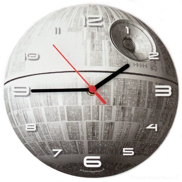 Glow Death Star - wall clock